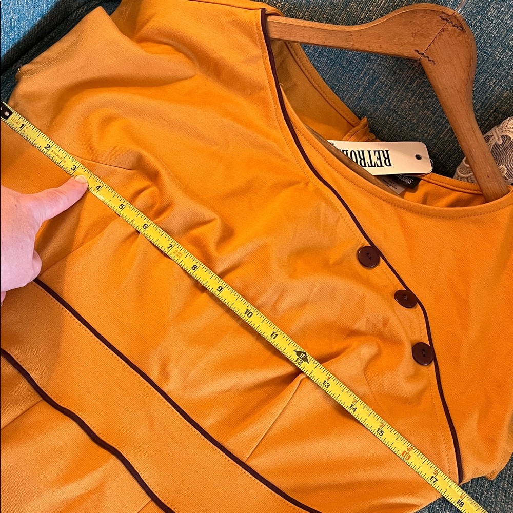 NWT Retrolicious Yellow-Orange Dress Medium - Picture 6 of 6